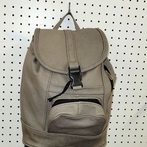 Gray cowhide leather backpack. Soft and comfortable.